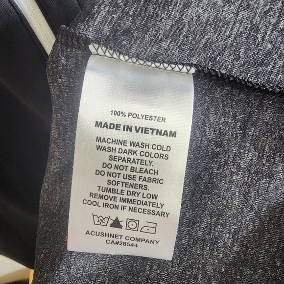 NWT Footjoy Mens Quarter Zip Heather Blocked Vest Sweater Golf Black Size M - Picture 6 of 10